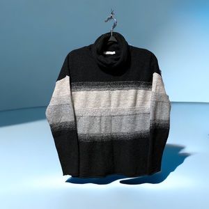 Reitmans M Black & Grey Cowl Neck Sweater